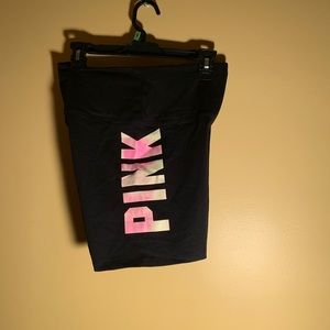Pink black biker shorts